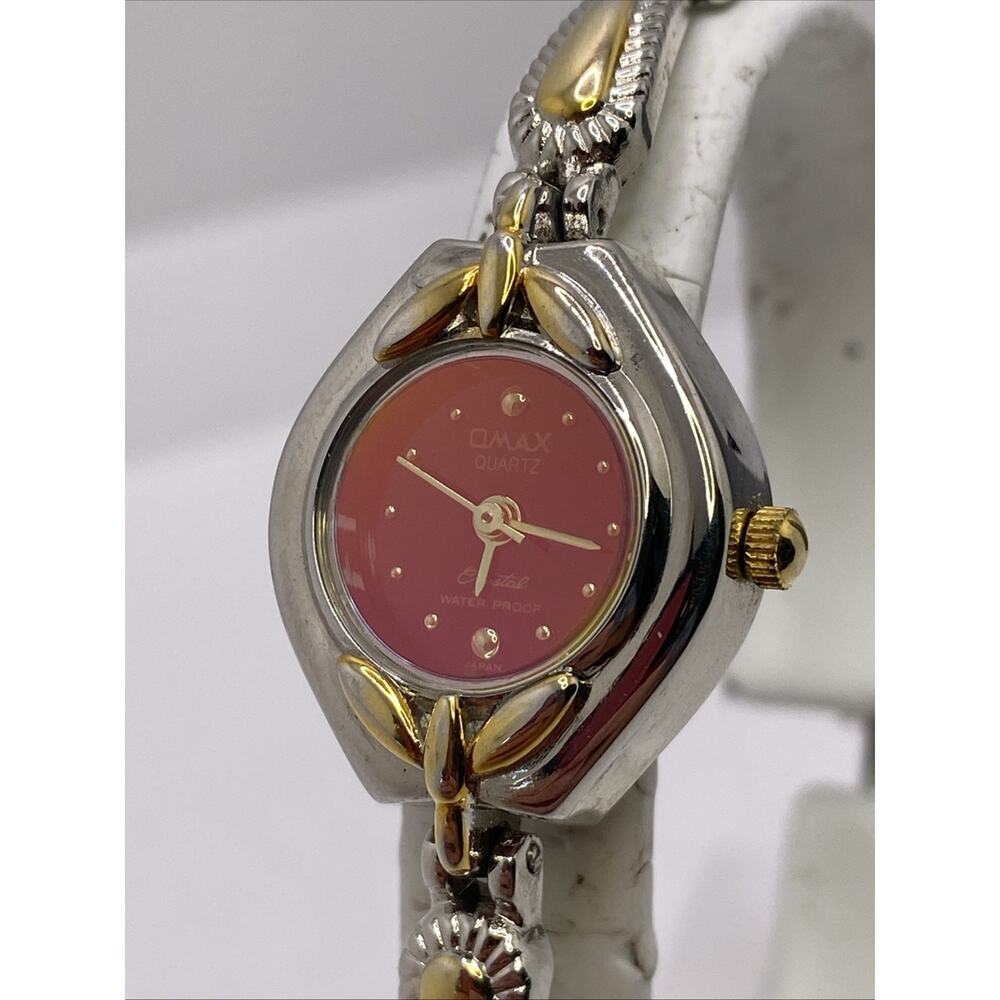 Omax Silver Gold Vintage Watch New Battery